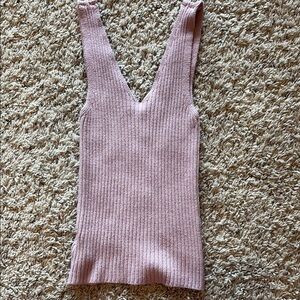 Brandy Melville Mauve Ribbed Tank Top